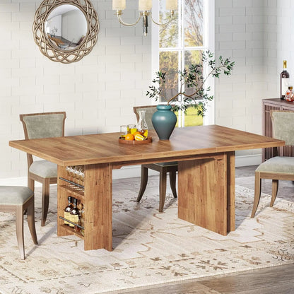 Farmhouse Dining Table for 6 to 8, 63-Inch