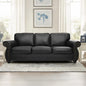 Mid-Century Vintage 3-Seater Sofa Couch Rivet Design Upholstered Cushions with Removable Cover Customized Living Room Furniture