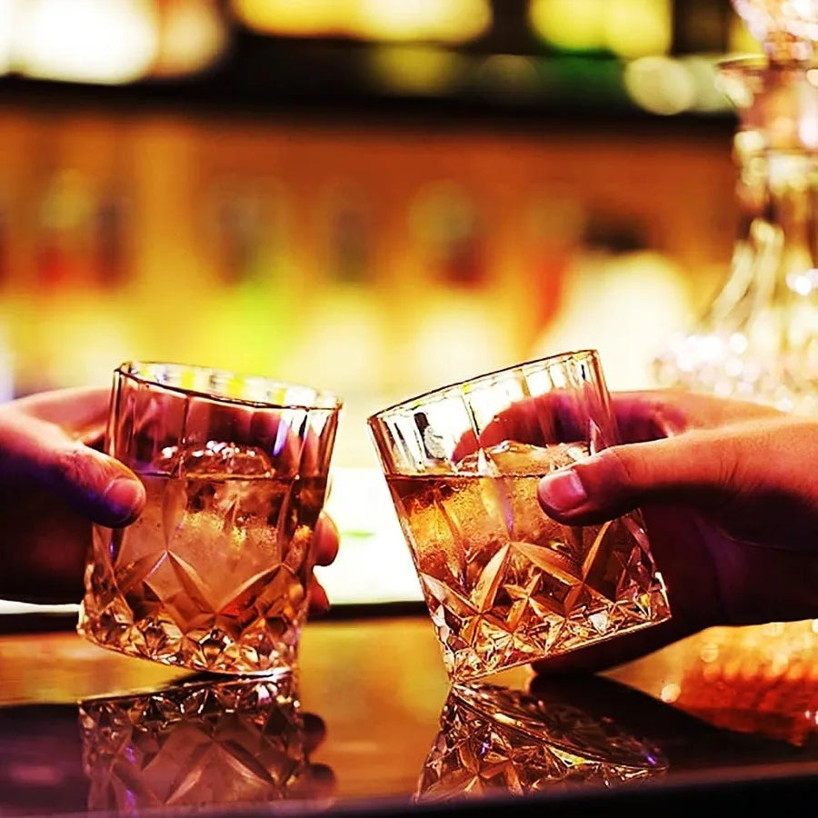 Whiskey Glasses Set of 4 Rock Glasses 11 oz Lead-Free