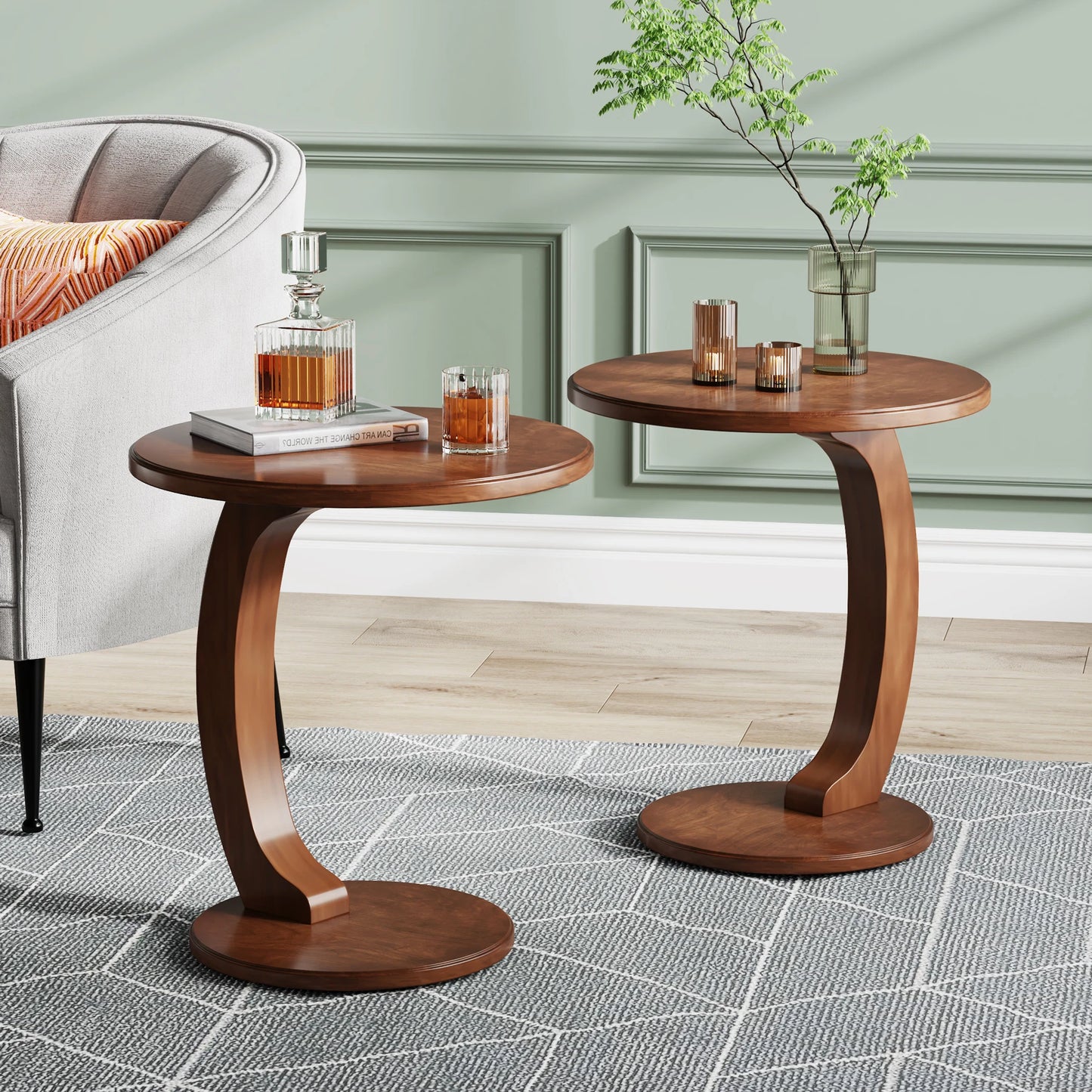 Mid-Century End Table, Retro Side Table