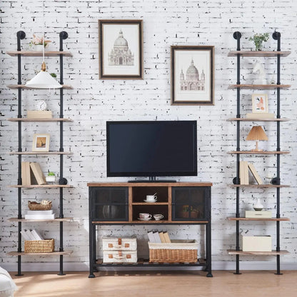 Wall Mounted Ladder Shelves With Metal Frame