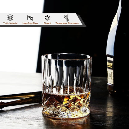 Whiskey Glasses Set of 4 Rock Glasses 11 oz Lead-Free