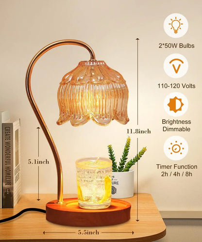 Dimmable Candle Warmer Lamp with Timer