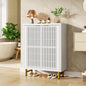 6-Tier Bathroom Floor Cabinet with 2 Shutter Doors