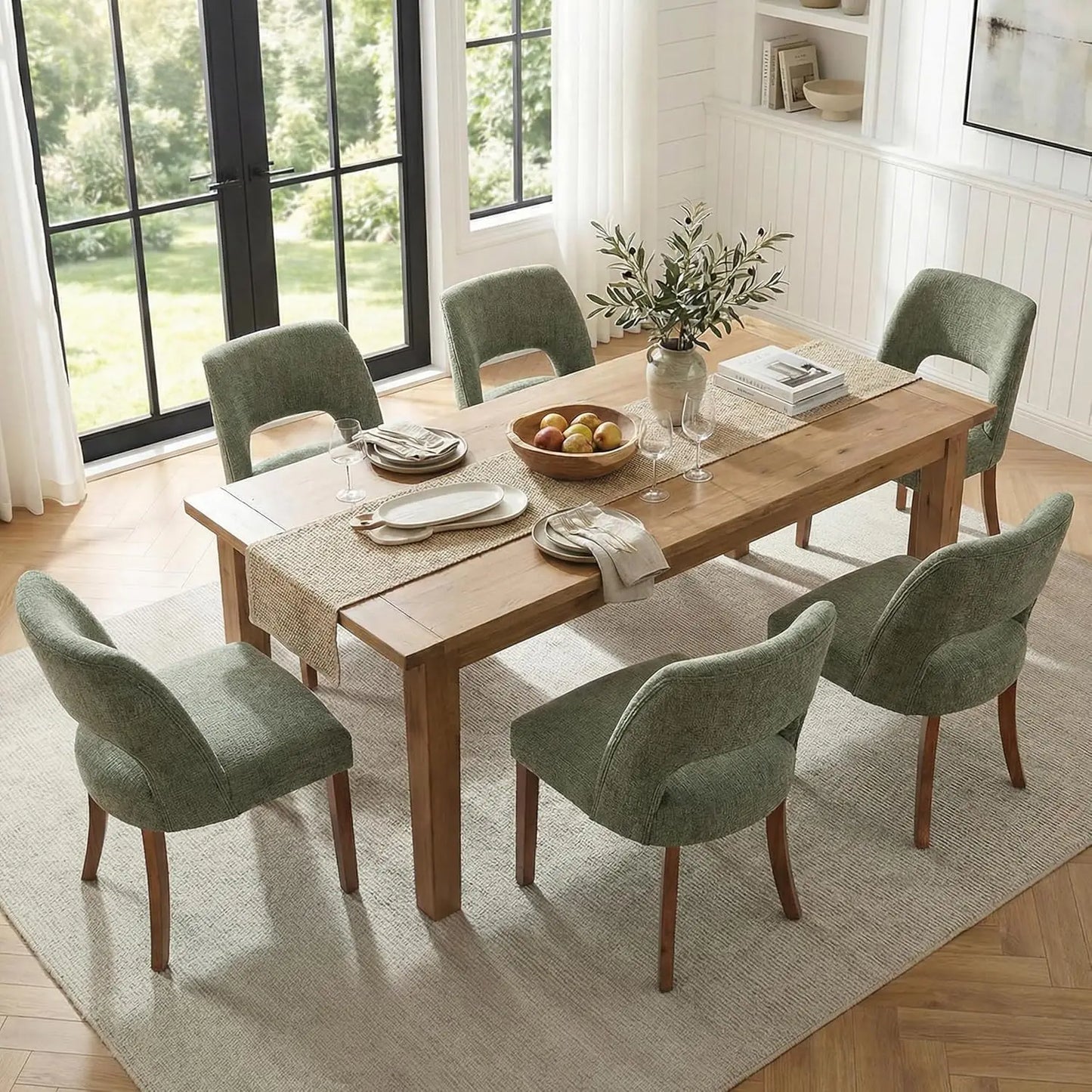 Dining Chairs Set of 4, Mid Century Modern Upholstered Dining Room Chairs