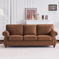 Mid-Century Vintage 3-Seater Sofa Couch Rivet Design Upholstered Cushions with Removable Cover Customized Living Room Furniture
