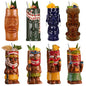 Tiki Mugs Set Of 8 Exotic Frosted Mug With 8 pack Straws