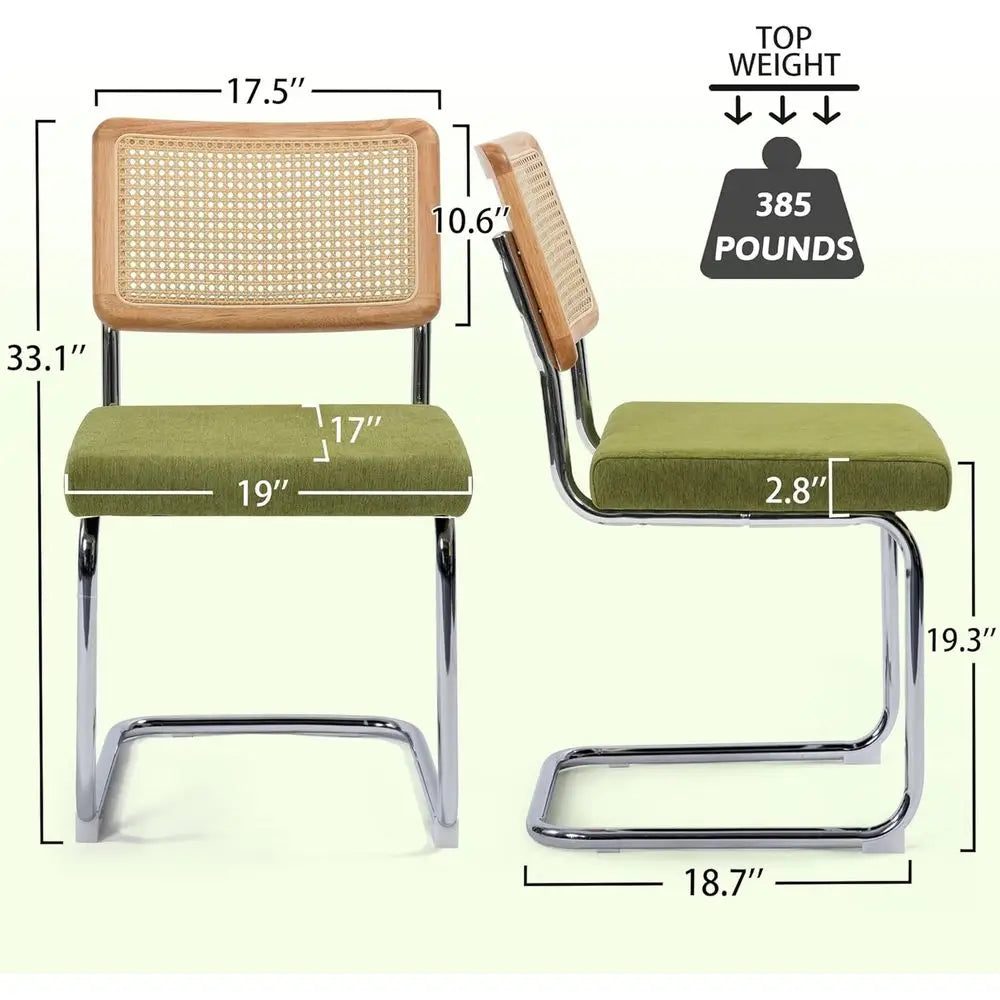 Dining Chairs Set of 4, Mid Century Modern Design, Polished Frame
