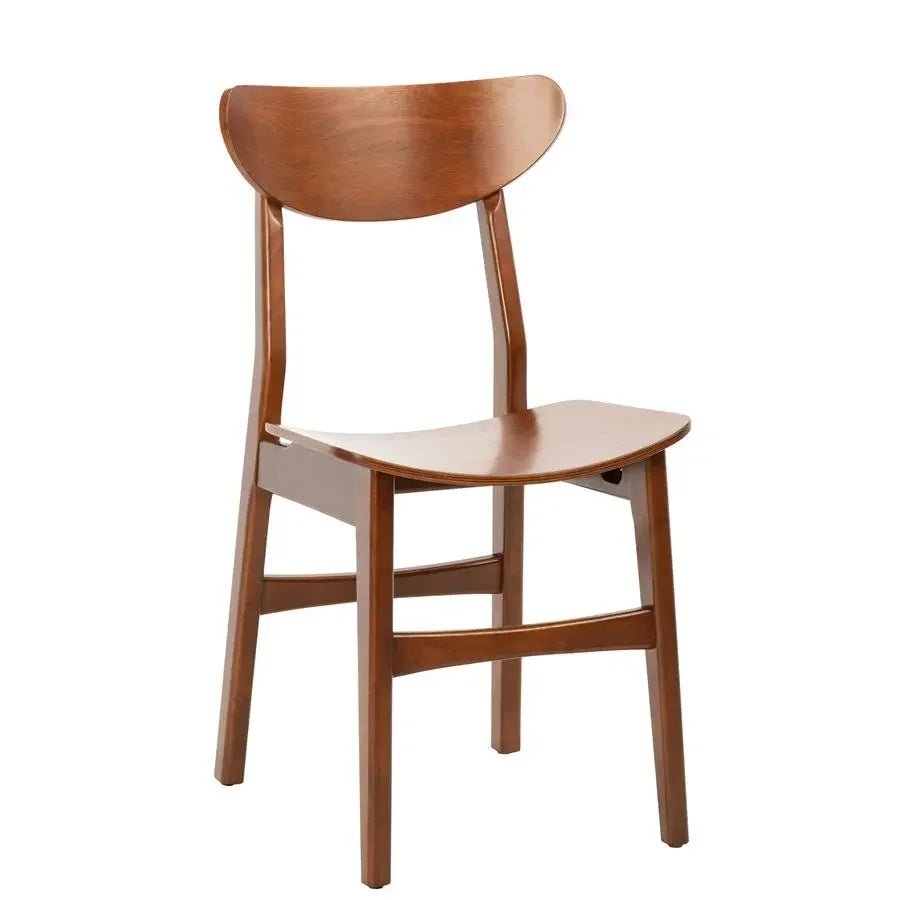 Cherry Retro Dining Chair Set of 2, Walnut