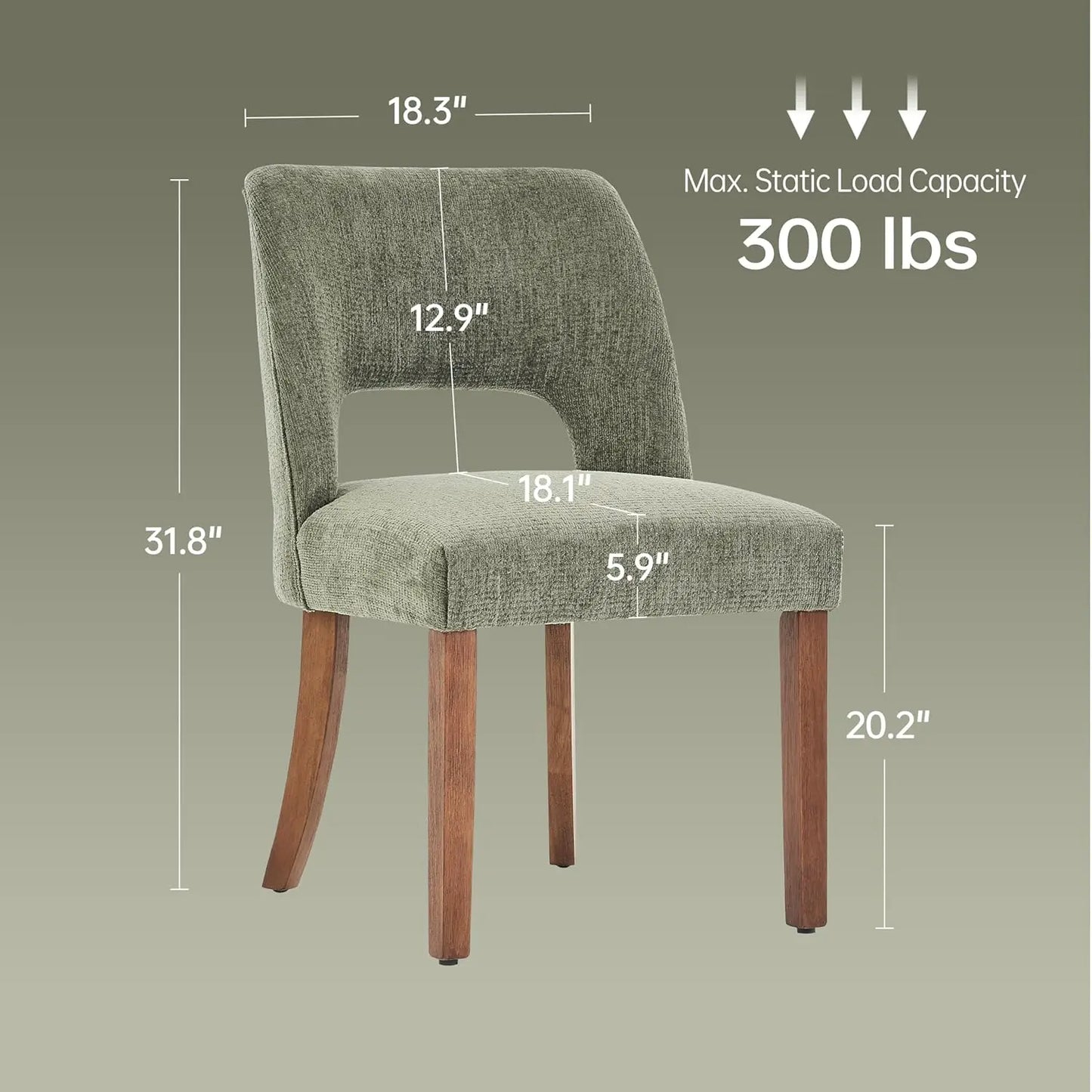 Dining Chairs Set of 4, Mid Century Modern Upholstered Dining Room Chairs
