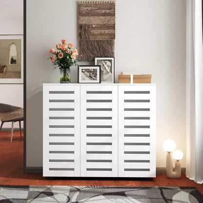 Retro Elegant Shoe Cabinet, 5-Tier Storage Cabinet with Adjustable Shelves, for Entryway Hallway Bedroom