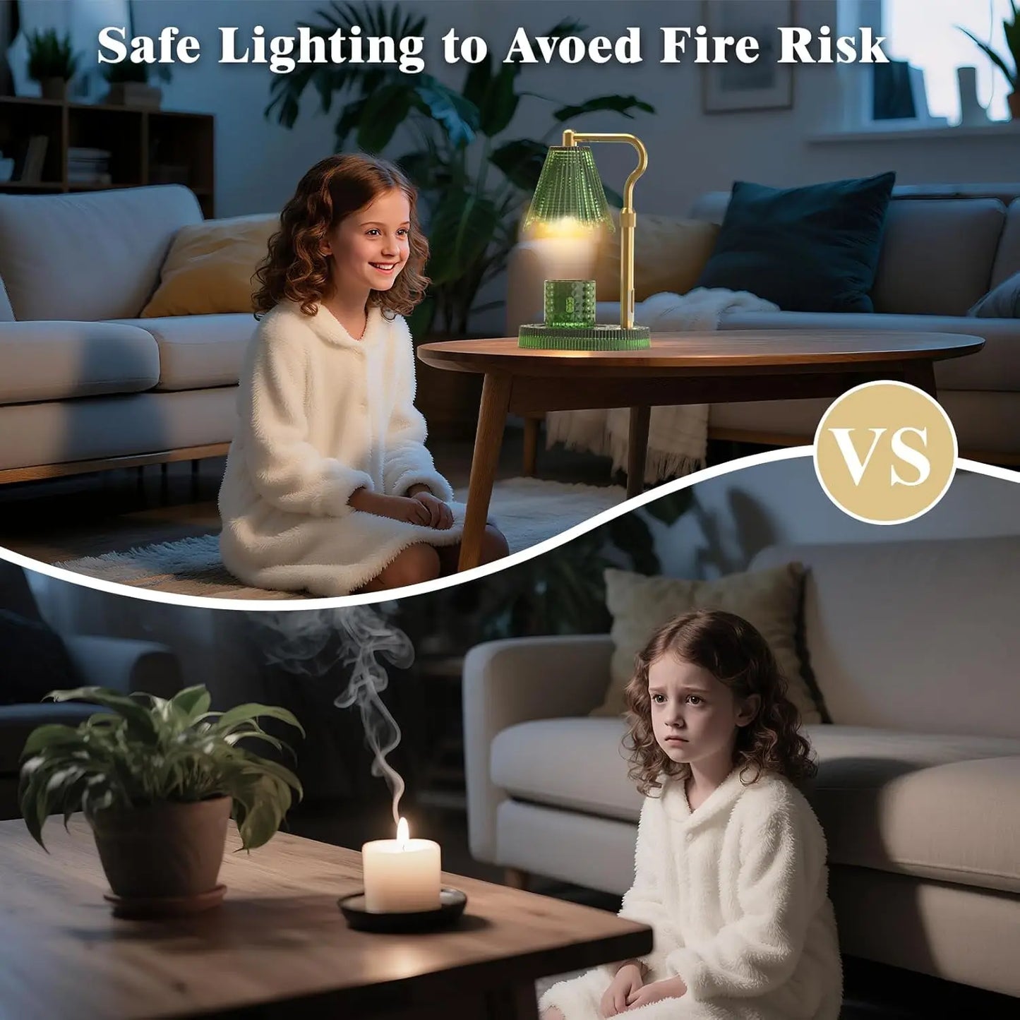 Timer & Dimmable Candle Warmer Lamp with Adjustable Height